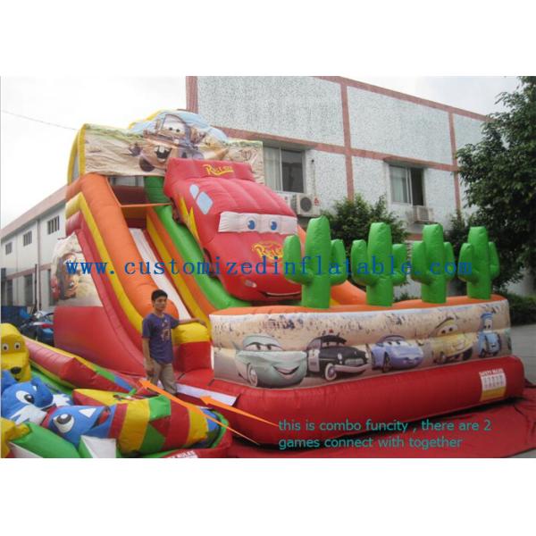 Childrens Outdoor Inflatable Combo Bouncers , Bouncy Castle Slide Play Equipment