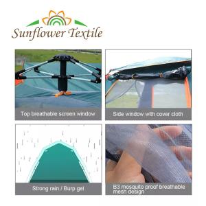 215x215cm 210D Silver Coated Sunscreen Cloth Waterproof Camping Tent Automatic