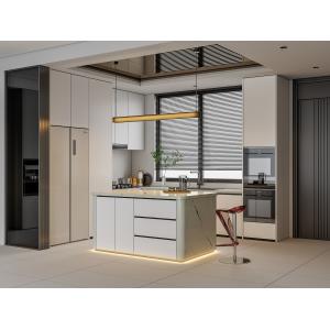 Lacquer Kitchen Island Furniture Cocina White Shaker Modular Kitchen Cabinet