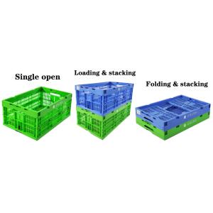 600×400×255 Mm Collapsible Plastic Crate For Fresh Produce – Foldable,