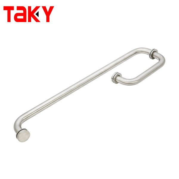 Buy High Quality G shape Stainless Steel Glass Door Handle Hotel Bathrooms Handle at wholesale prices