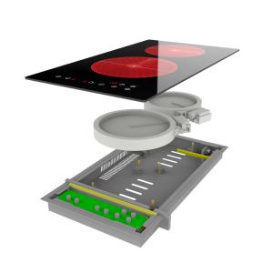 Built In Electric Kitchen Electric Cooktop Cooker 4400W Infrared