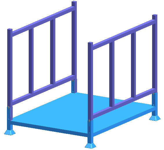 Buy stacked to 3 high foldable stacking rack at wholesale prices
