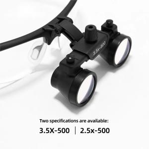 Double Lens Dental Loupe 2.5/3.5X Magnifying Glass With Led Light Surgical Loupe