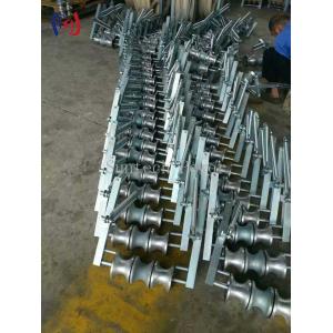Three Nylon Sheaves Overhead Line Conductor Stringing Blocks Stringing Of