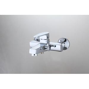 Contemporary Bathtub Bathroom Sink Faucets Chrome Polished , Wall Mounted Type