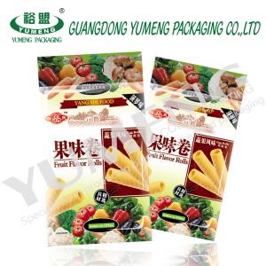 print free standing custom plastic biscuit cookie packaging pouch bag