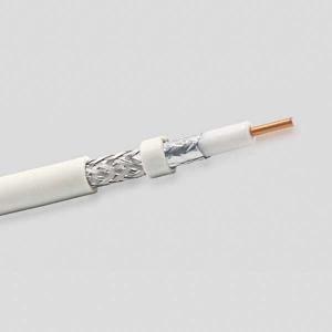 Solid Copper Conductor Coaxial Cable 5DF RG6 RG59 OD7.5MM With PVC PE Jacket