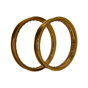 Gold Latest Retro Anodization 14x1.40 Motorcycle Wheels