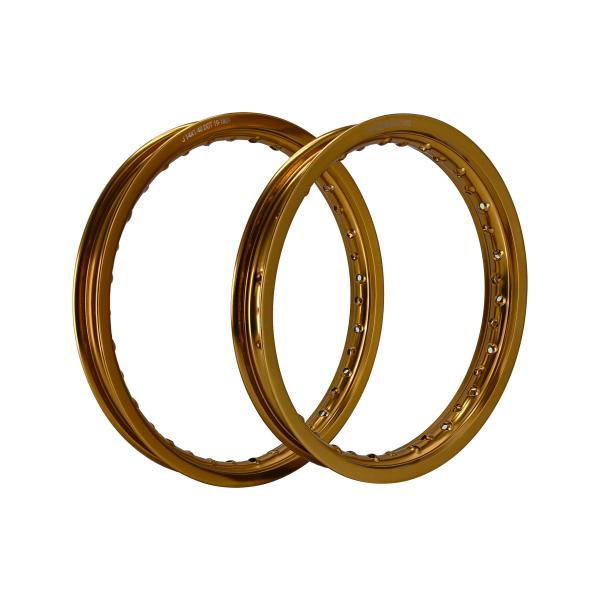Buy Gold Latest Retro Anodization 14x1.40 Motorcycle Wheels at wholesale prices