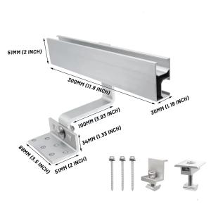 Snow Load 1.4kn/m2 Carbon Steel Solar Panels Mounting Brackets for Quick