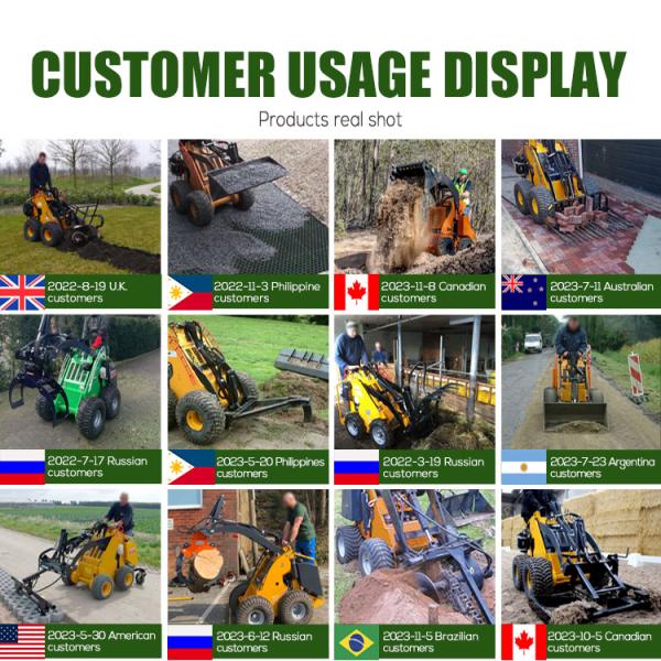 FREE SHIPPING Cheap Mini Skid Steer Loader Diesel Gasoline Mini Skid Steer Loaders Wheel Loader Mini 430kg