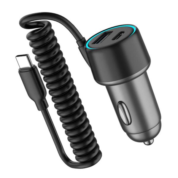 Type C USB Car Charger 12V Portable PPS Car Charger Smart Charging Travel Adapter