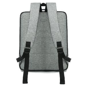 Gray Polyester Material Canvas Laptop Backpack Multifunction Laptop Bag