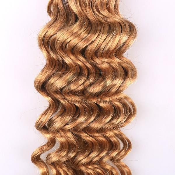 #T1B/27 Deep Wave Remy Human Hair Bundles Sew In Weave Bundles Brazilian Bundle Deals