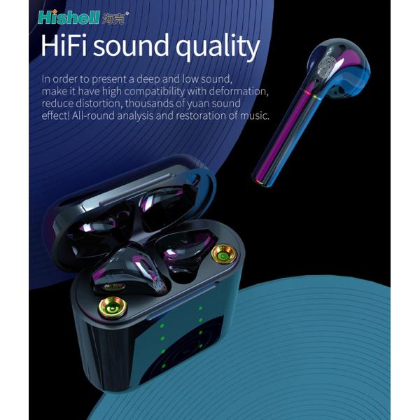 Black White TWS True Wireless Stereo Earbuds Waterproof 500mAh F68