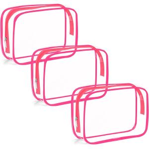 Pink Durable Soft Toiletry Bags Waterproof for Shockproof Protective & Storage