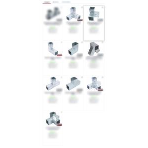 1mm-12mm Thickness Customized Color Carbon Steel 6x6 4 Arm Pergola Extension