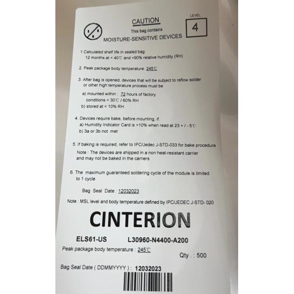 Power Supply 3.3 V to 4.3 V 4G LTE Module Frequency Bands LTE FDD B2/B4/B5/B12