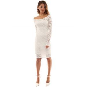 Elegant off Shoulder Lace Bodycon Midi Dress for Woman
