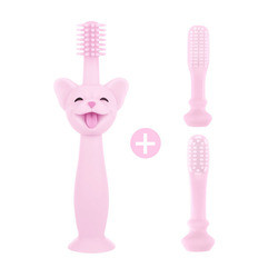 Silicone Infant Teething Toys Toothbrush Food Grade Pig Head Shape