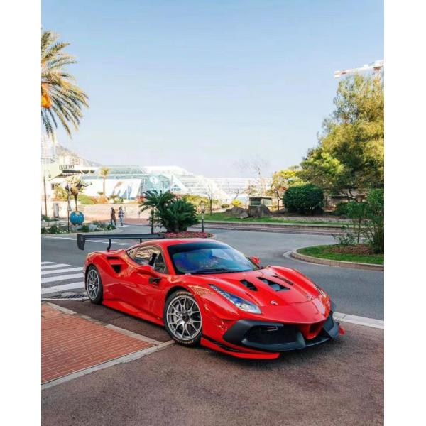 Ferrari 488 Body Kit 488 EVO Style Front Bumper Chin Lip Spoiler