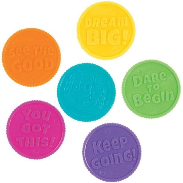 Buy Fun Express Growth Mindset Coins Educational and Learning Activities Plastic Tokens for Kids at wholesale prices