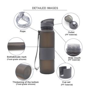 650ML Lightweight Collapsible Silicone Water Bottle