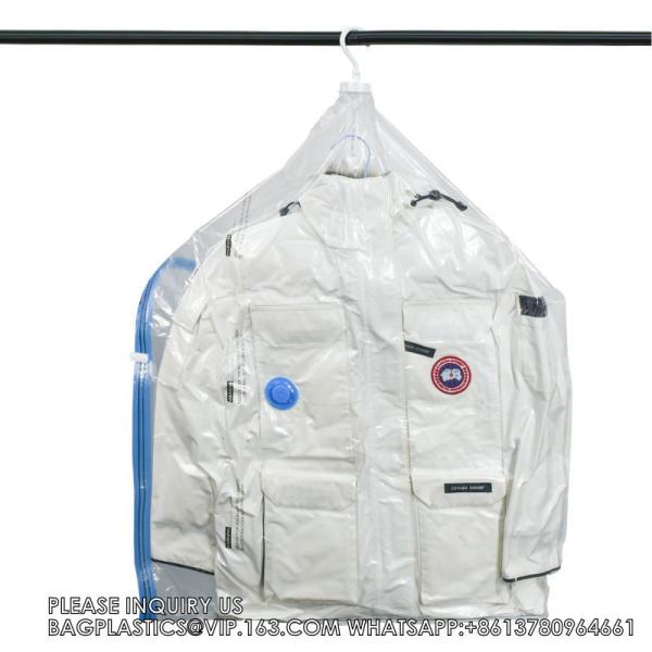 Good Quality Hanging Vacuum Storage Bag 75% Space Saver Vacuum Compression Clothing Finishing Bag