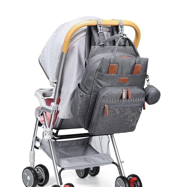 Buy 17L Polyester Cotton Foldable Diaper Bag Backpack 40*30*13CM at wholesale prices