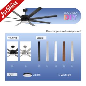 6 Speed Reversible DC Motor Large Air Flow Ceiling Fans With Lights And Remote