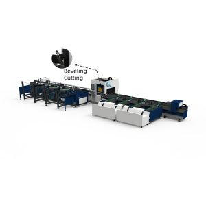 QH-GC3-H    3-Chuck Heavy Duty Lathe Tube Cutting Machine Fully-automatic Loading Beveling Cutting