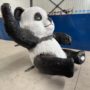 Lifelike Animatronic Animal / Animatronic Panda Model For Theme Park
