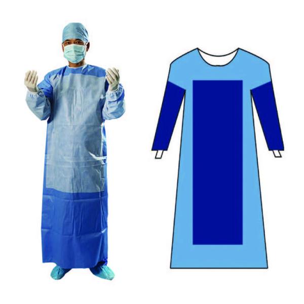 Buy Ultrasonic Welding Reinforced Sms Surgical Gown Large EO Sterilization at wholesale prices