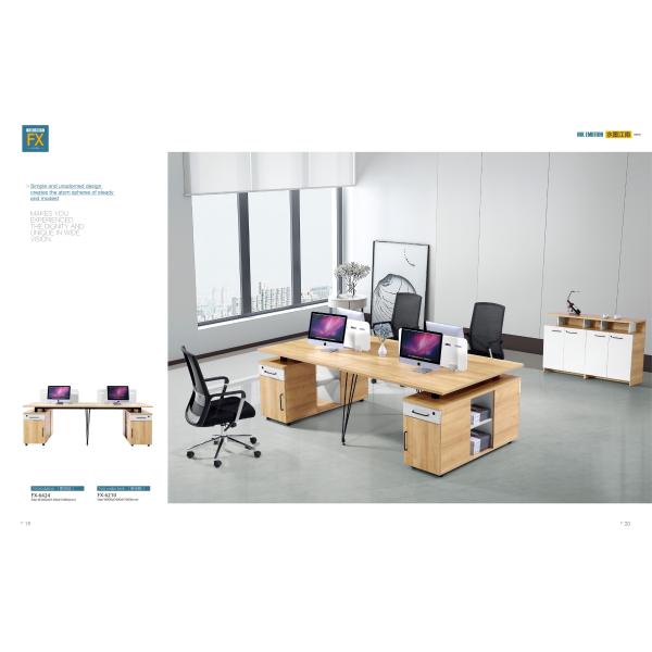 4 Person Modular Workstation Desk Furniture With Metal Legs / Computer Workstation Desk