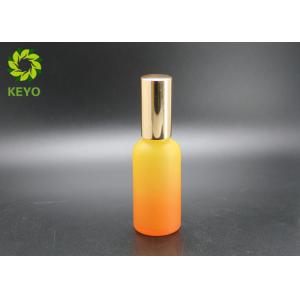 China 50ml Frosted Boston Glass Cosmetic Dropper Bottles With Aluminum Spray on sale