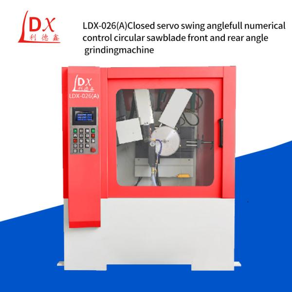 Buy Full Enclosed Servo Swing Angle Full CNC TCT Saw Blade Front And Rear Angle Sharpening Machine LDX-026A at wholesale prices