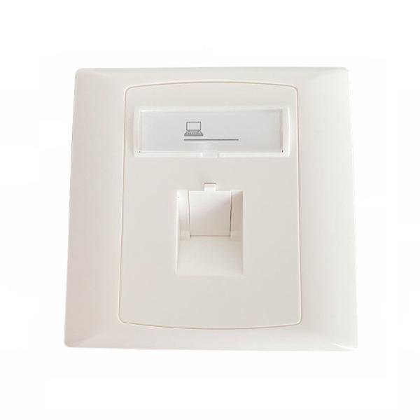 RJ45 1 Port 86 Type Network Wall Face Plate For Telephone