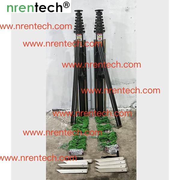 Buy 10m antenna mast/ aluminum push up telescoping mast/ telescoping mast/manual crank winch telescopic mast at wholesale prices