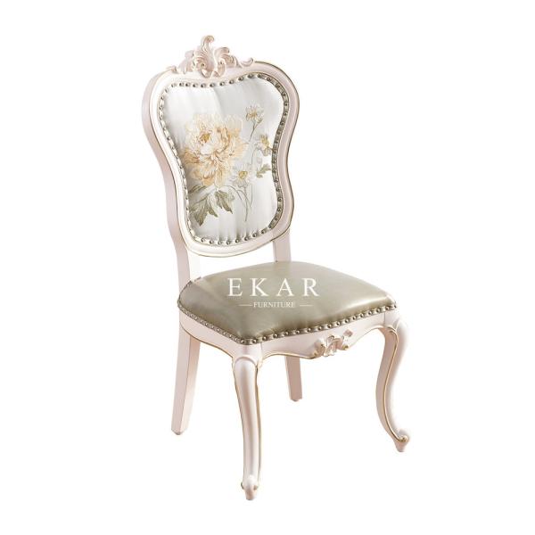 Buy White Elegant Upholstered Padded Leather Dining Chair OY-CY10 at wholesale prices