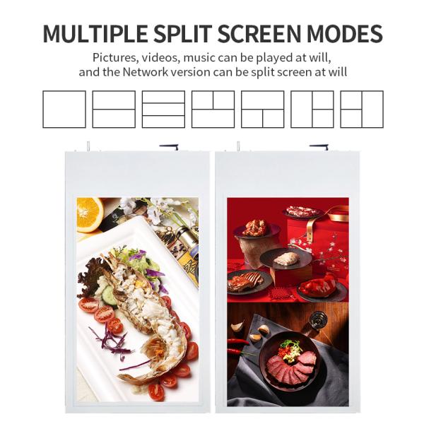 55'' Hanging Double Sided Commercial Digital Signage Displays Ultra High Brightness For Window Displays