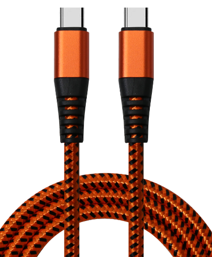 Customized Braided Charging Cable USB A To Lightning / Android / Type C Devices 1m Length Aluminum Alloy With Pvc