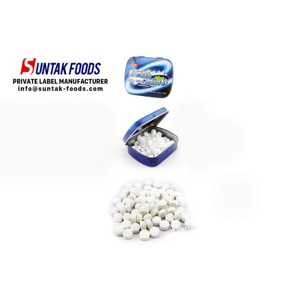 Metal Tin Box Classic Hard Candy , Spearmint Sugar Free Fat Free Candy