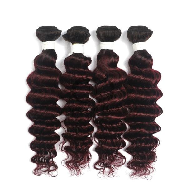 #T1B/99J Deep Wave Remy Human Hair Bundles Sew In Weave Bundles Brazilian Bundle Deals