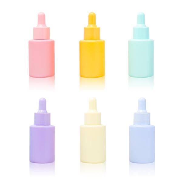 Matte Glass Serum Dropper Bottle Frosted Cosmetic Skincare Packaging 30ml 1oz