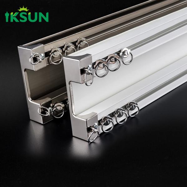 Buy 100mm Decorative Double Aluminium Curtain Track Multiple Color at wholesale prices