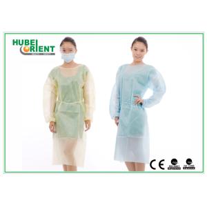 China Disposable Polypropylene Protective Isolation Gown With Elastic Wrist on sale China Disposable Polypropylene Protective Isolation Gown With Elastic Wrist on sale