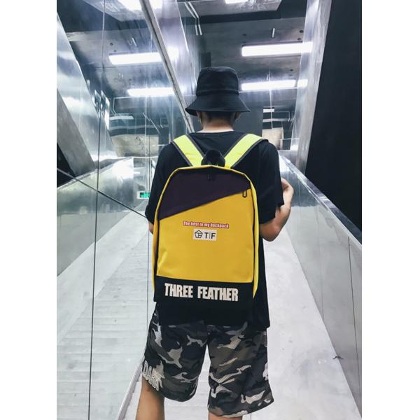 2018 summer fashion new trend outdoor backpack fashion letter printing contrasting casual backpack