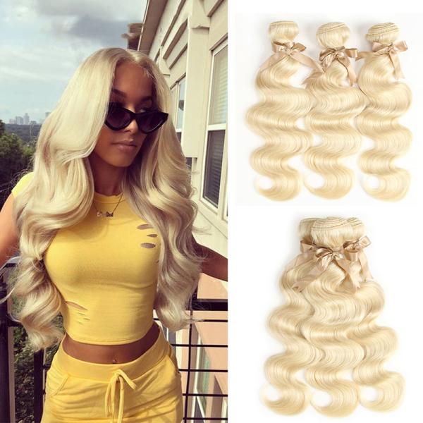 Yetta 100% Virgin Hair Bundles With Frontal Brazilian Blonde Body Wave