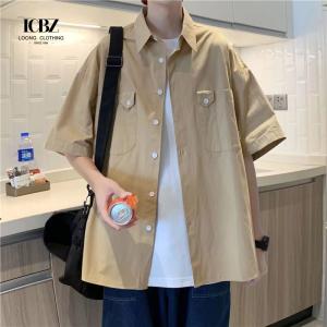 Short Sleeve Poplin Darts Men's Cotton Dress Shirts for Casual Wear Customized